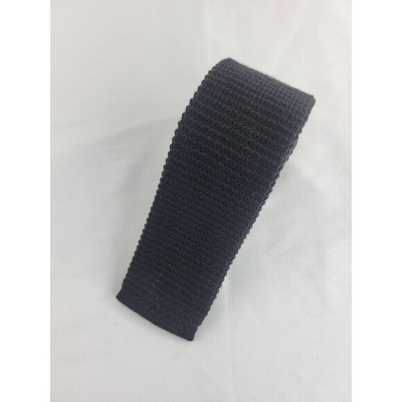 615 COLLECTION SQUARE NIT 100% COTTON NAVY BLUE TIE 52" LONG 2.25 WIDE - Picture 8 of 9